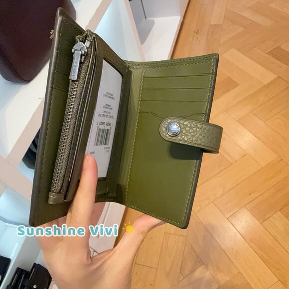 NWT Coach 2-in-1 Wallet Soft pebble Leather CCL70 Olive - Picture 4 of 6
